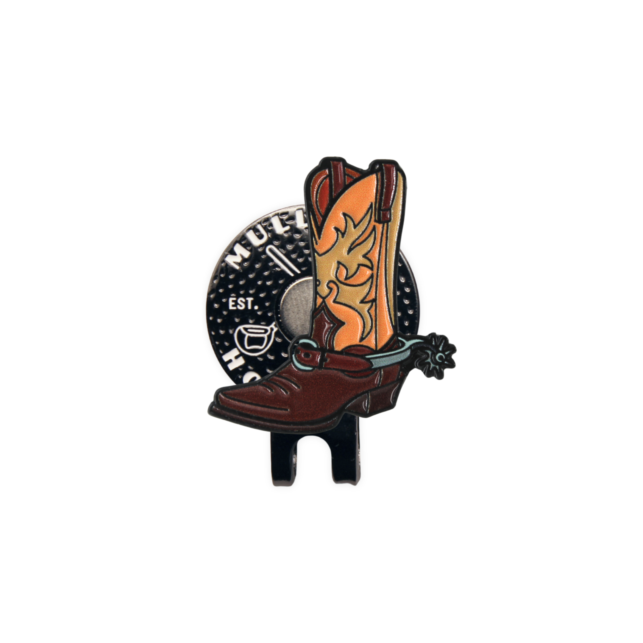 Cowboy Boot golf ball marker with magnetic hat clip