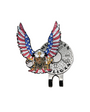 Eagle golf ball marker with magnetic hat clip
