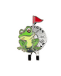 Frog Caddy golf ball marker with magnetic hat clip