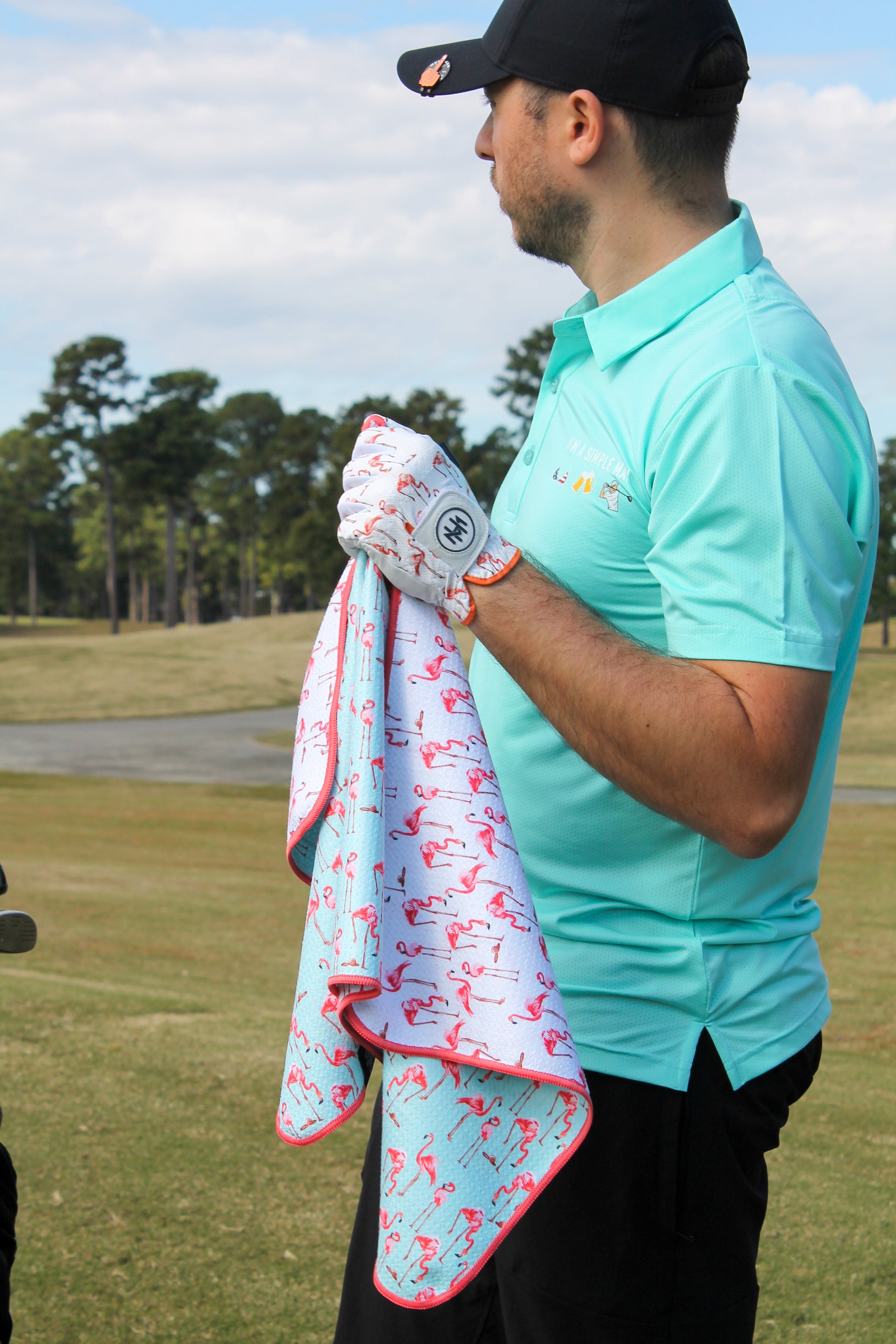 flamingo gardening gloves MULLIGAN HOOLIGAN Men’s Cabretta Leather Golf Glove – Breathable Mesh, Moisture-Wicking, Premium Grip & Stand-Out Design
