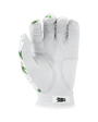 High Handicap golf glove palm with green leaf patterns on a white background