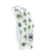 High Handicap Golf Glove with green leaf pattern on a white background