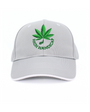 Gray cap with green cannabis leaf and 'HIGH HANDICAP' text on a white background