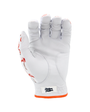 'Flamingo' golf glove design with branded rubber accent on the palm on a white background