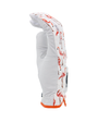Flamingo Putt white glove with orange/ pink putting flamingos pattern on a white background