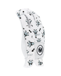 Goat golf glove with goats, sunglasses and gold cubs pattern on a white background