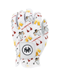 I'm a simple man golf glove with funny pattern design on a white background