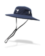Navy blue wide-brimmed hat with a white palmetto state logo on a white background