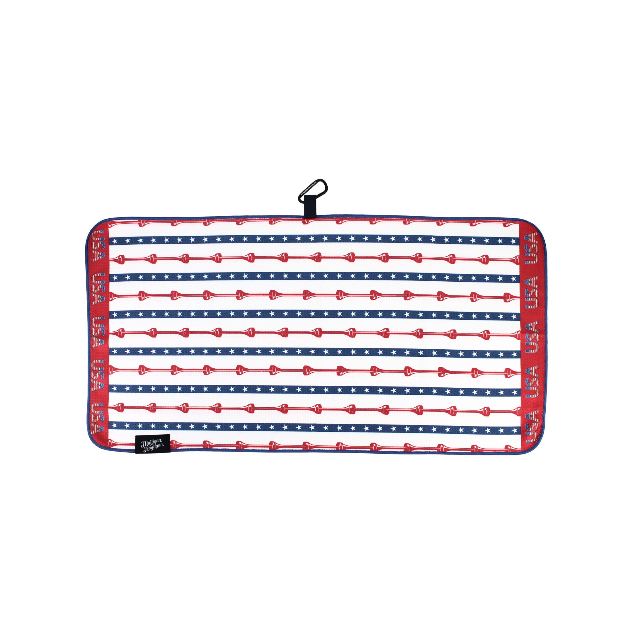 Patriotic USA golf towel by Mulligan Hooligan back picture