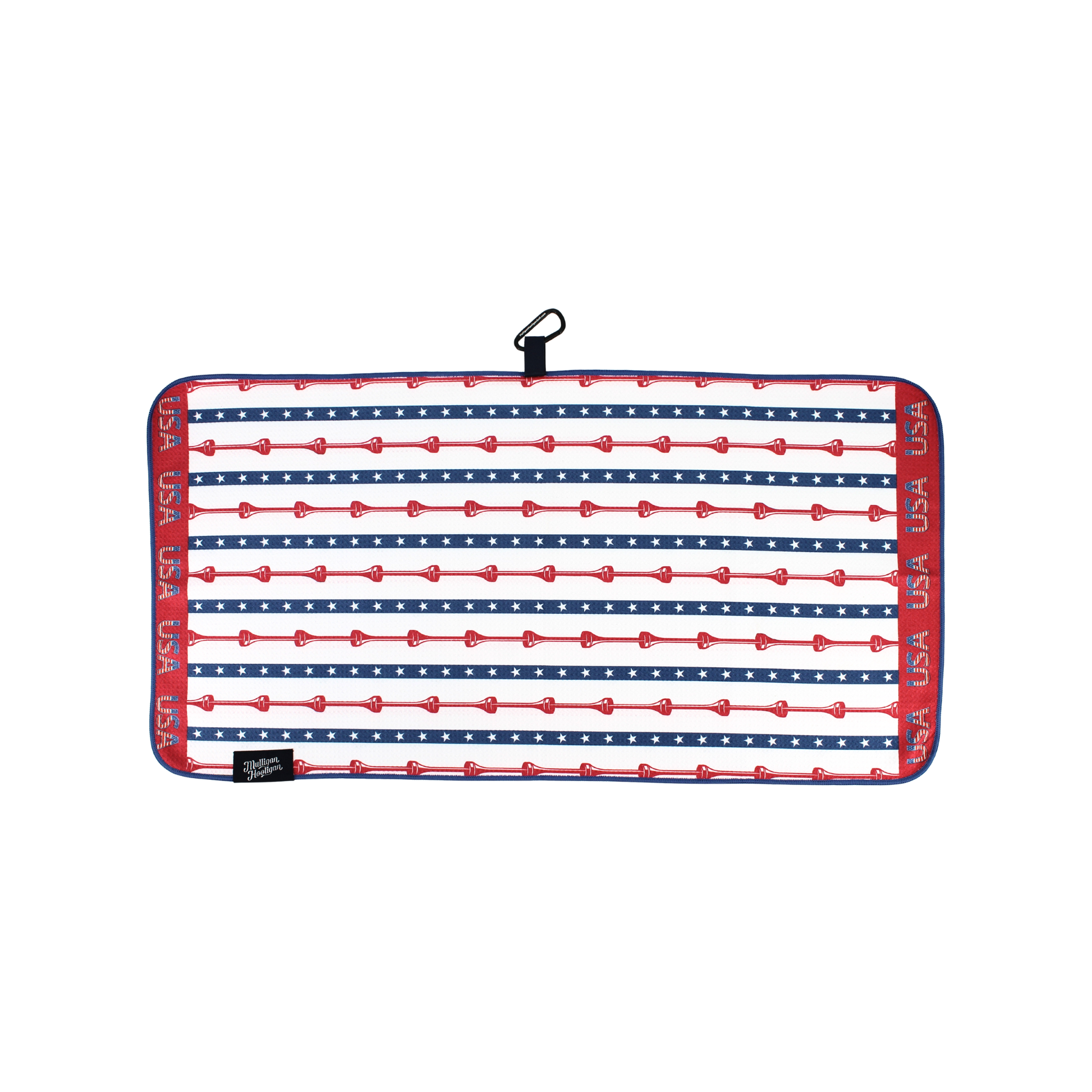 Patriotic USA golf towel by Mulligan Hooligan back picture