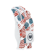 Patriotic USA Flag Glove Golf with American flag pattern on a white background