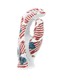 Patriotic USA Flag Glove with American flag pattern design on a white background