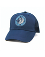 Blue cap with 'Swing, Swear, Drink, Repeat' logo on a white background
