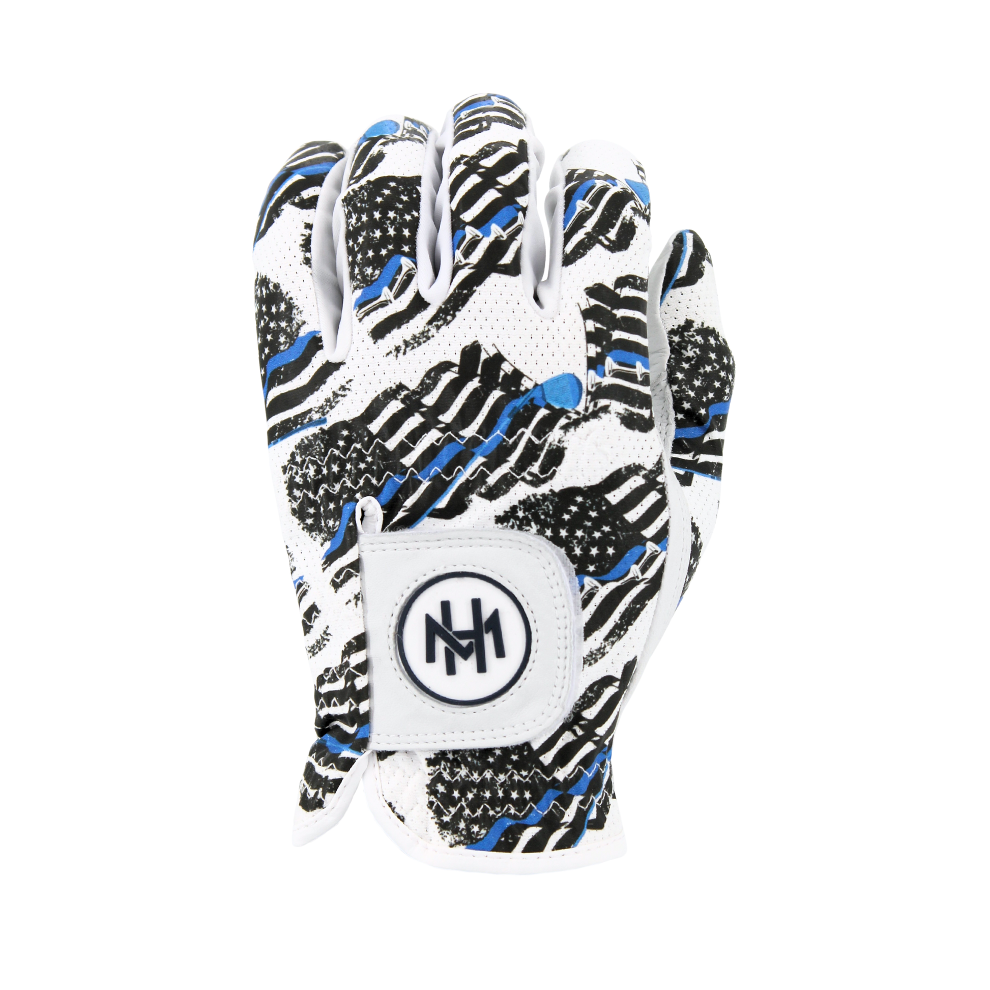 USA Blue Line Glove pattern with blue accents on a white background Main picture